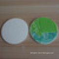 Beautiful green color the roof gardens pvc cup coaster